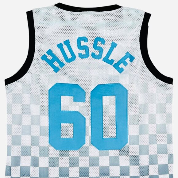 Nipsey Hussle Men's Headgear Classics Crenshaw 60 White Blue Basketball Jersey L - Picture 4 of 10
